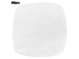 Folhas De Cozimento Em Vapor Perfuradas 7,5 Polegadas Para Air Fryer Branco