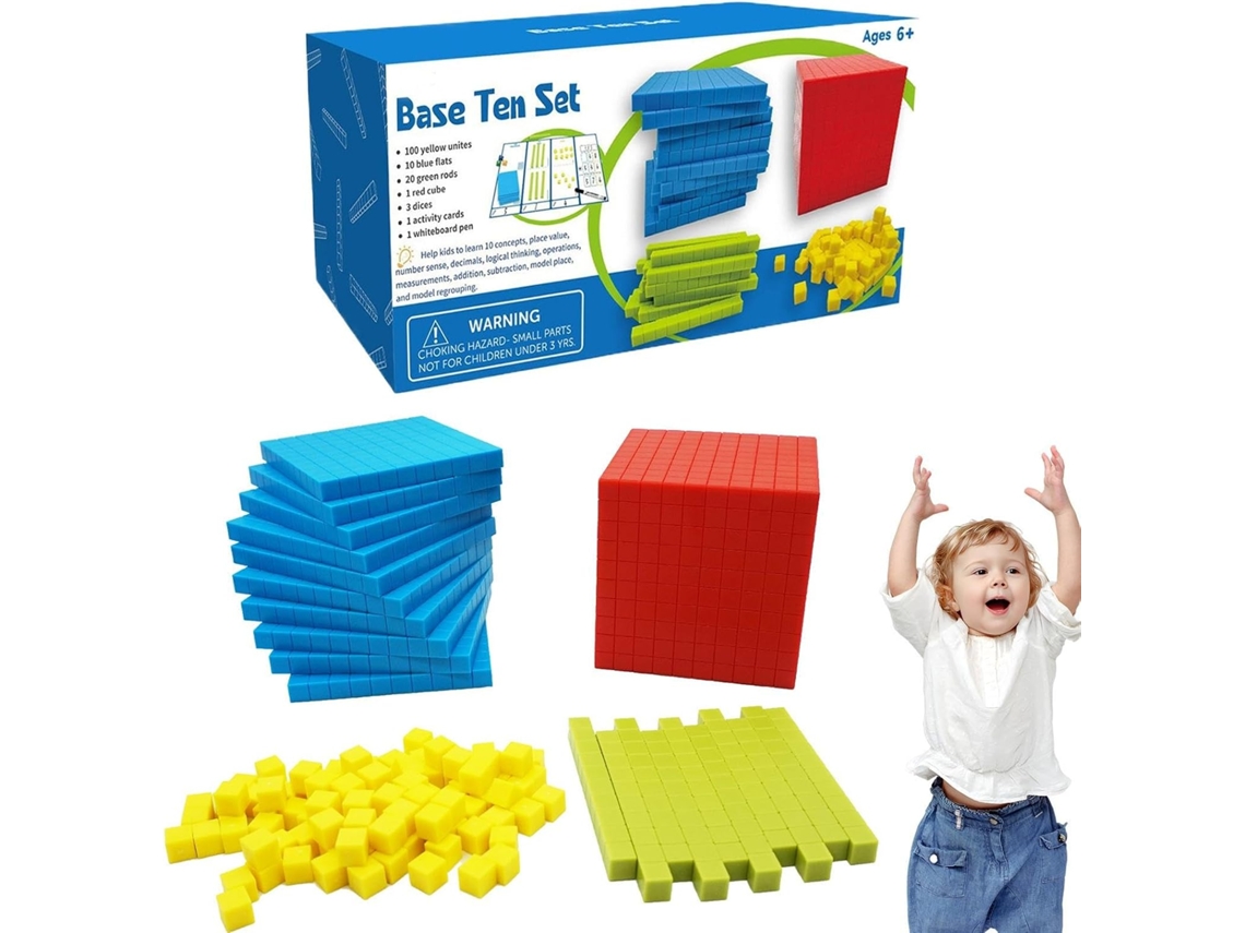 Conjunto Blocos Cálculo Decimal Básico Para Matemática, Incluindo Peças Manipuláveis E Aprendizagem Pré-escola