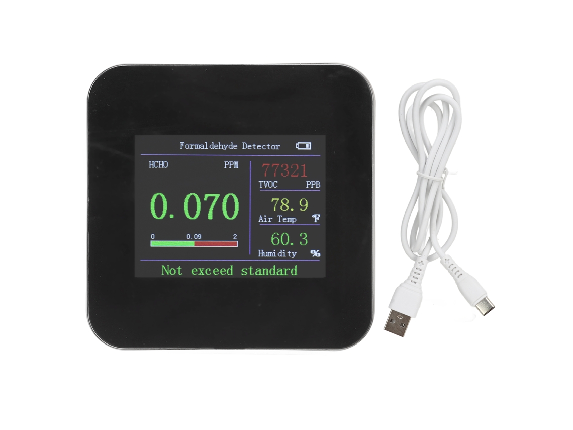 Laxiscreed Detector De Névoa, Pm2.5, Formaldeído Com Vídeo E Certificação Fcc Para Monitoramento De Temperatura, Umidade E Co2