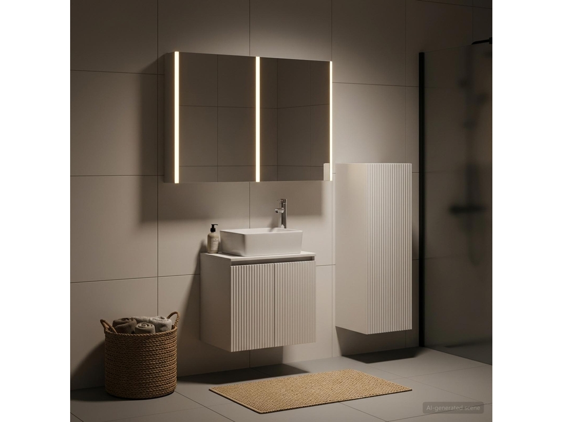 Vidaxl Conjunto De Móveis Para Banheiro 4 Unid. Branco