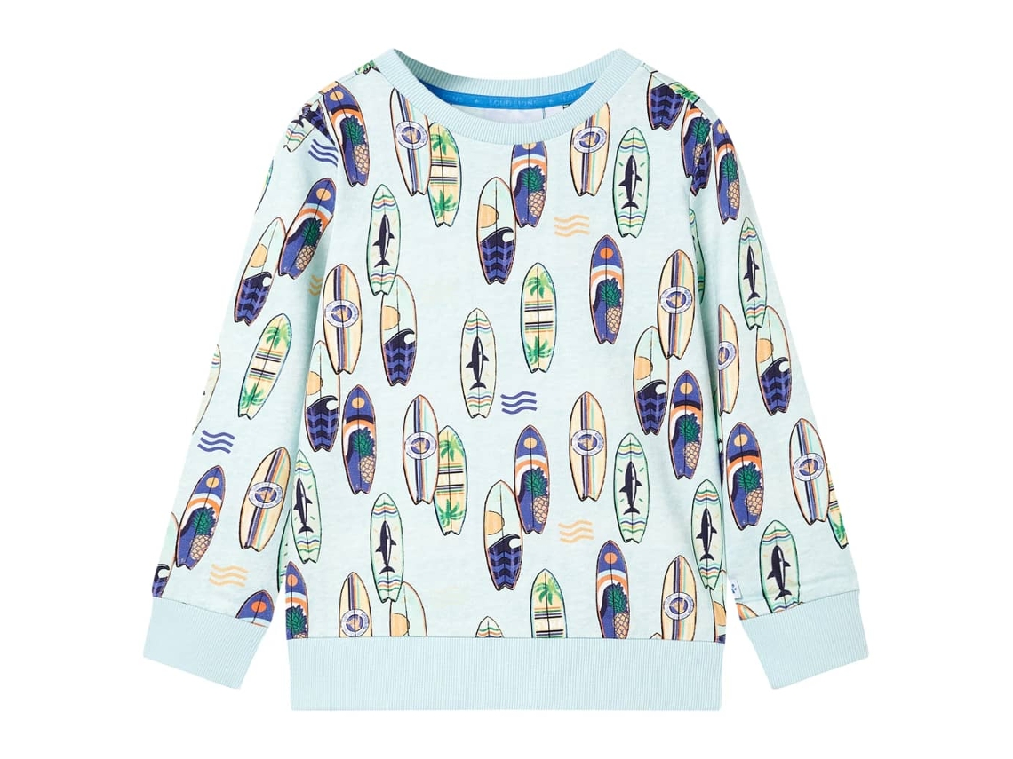 Sweatshirt Para Criança Azul-suave Mesclado 128