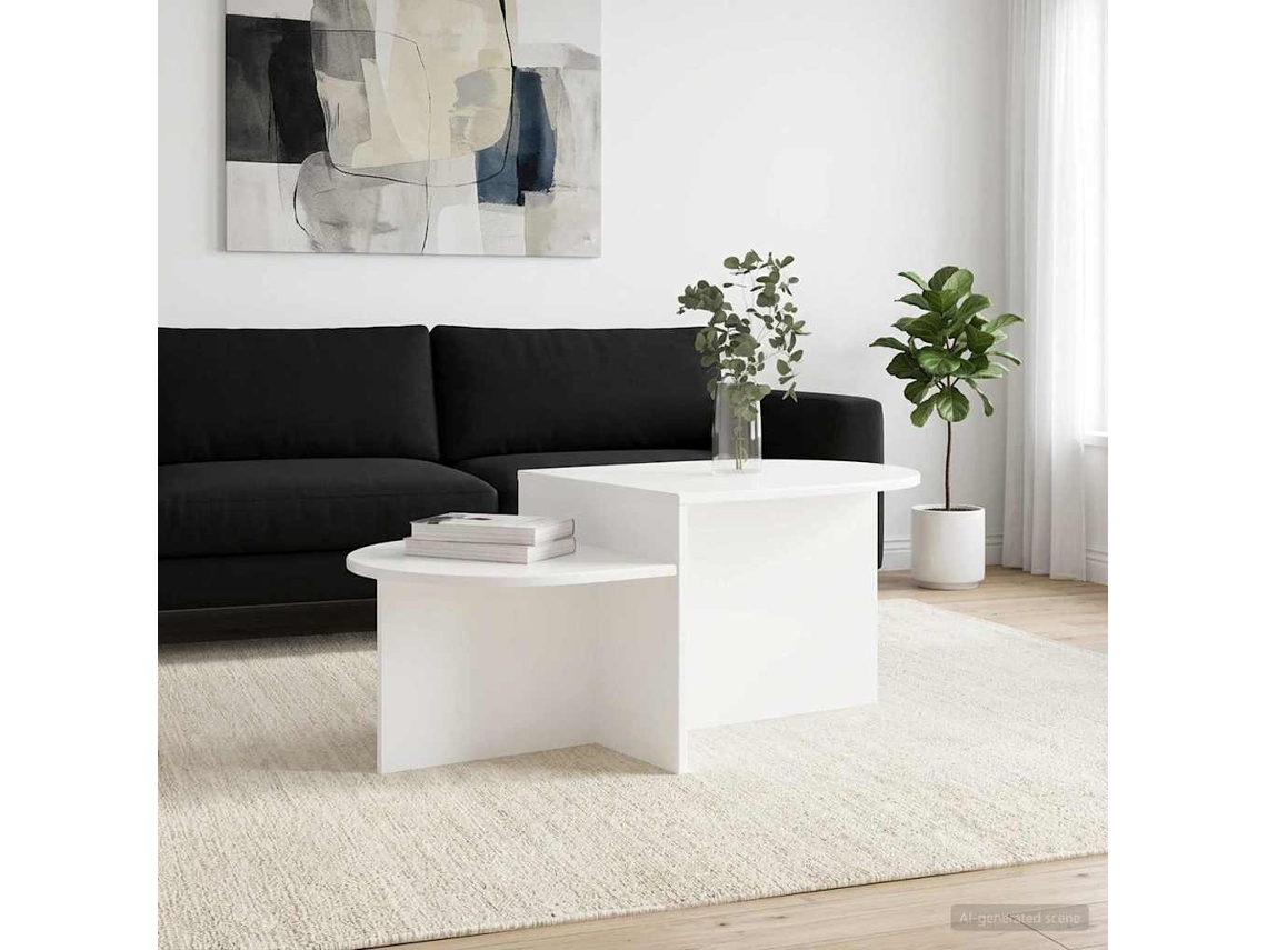 Vidaxl Mesa De Centro Branco 100 X 50 X 40 Cm Derivados De Madeira