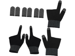 Holibanna Conjunto Com 2 Pares De Dedeiras Para Jogos, Cor Grafite, Antitranspirantes, Alta Sensibilidade Ao Toque