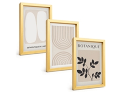 Composição De Quadros Plantas Delicadas Em Estilo Boho Pôsteres Espelharte (3 Peças 20x30 Cm)