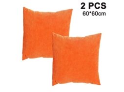 2 Capas de Almofada Decorativas de Veludo, Quadradas, Macias | S/MARCA