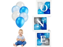 Caixa De Balões Para Primeiro Aniversário One Com 26 Balões De 10 Polegadas Decoração E Acessórios Para Bebê Menino Menina
