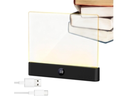 Luminária De Led Recarregável Via Usb Com Clipe Luz Leitura Noturna Fina E Plana Memória, 3 Configurações De Temperatura