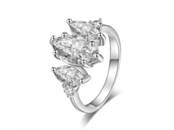 Anel De Jóias Elegante Com Zircão Grande