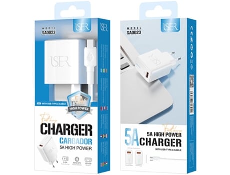 Carregador Com Entrada Usb 2.0 Iser Sa0023 (Branco)