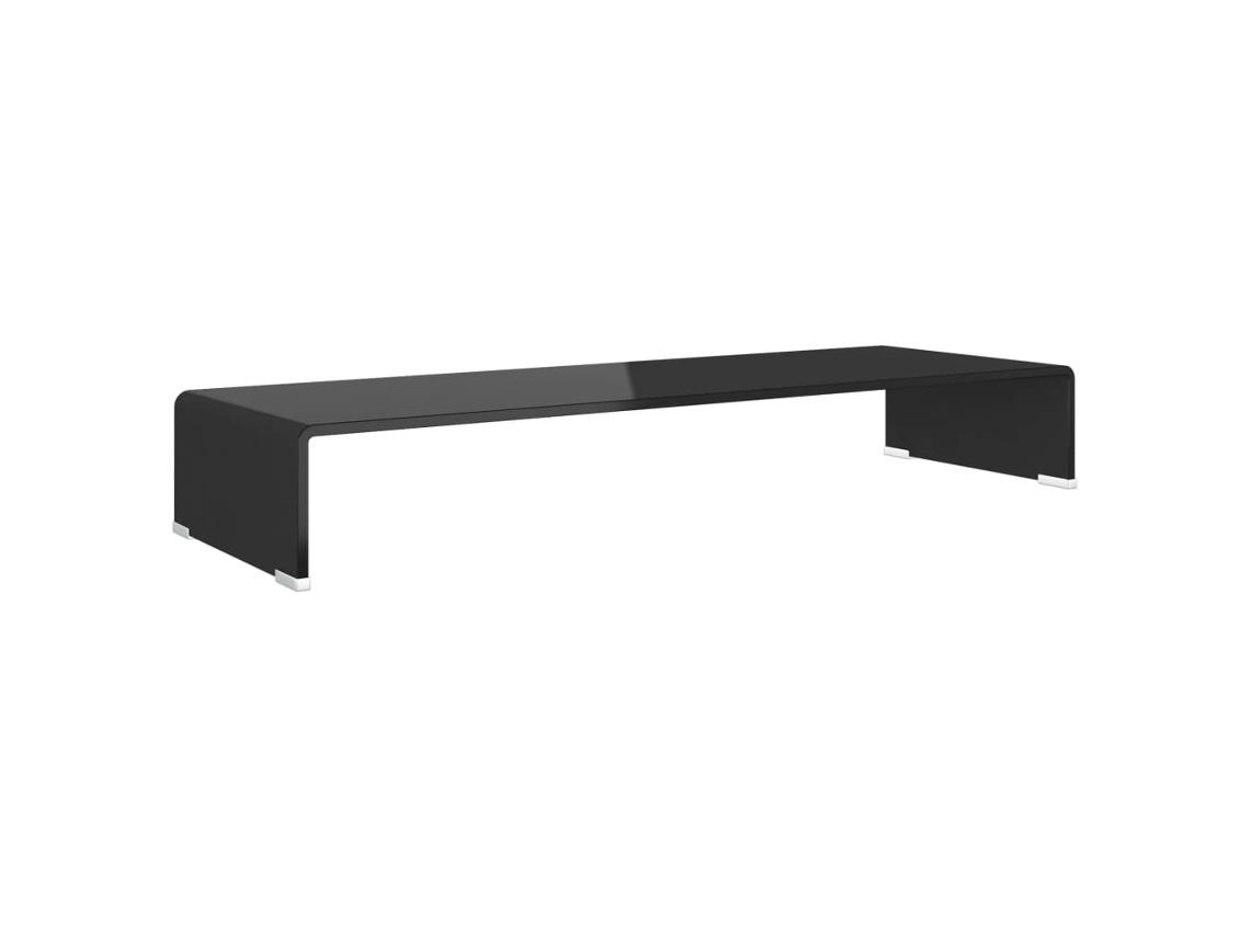 Tv Stand, Tv Stands Vidaxl Preto Vidro (90 X 30 X 13 Cm)