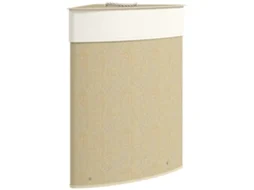 Cesto Roupa Bambu 55l Tampa Saco Extraível 35x35x60 Creme