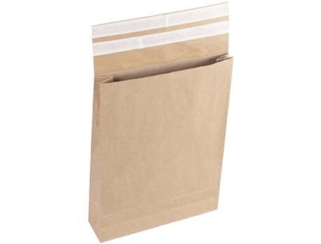 Vereinigte Papierwarenfabriken Faltentaschen Classic Doppelfixverschluss Ca. Din B3 Ohne Fenster Braun Mit 10.0 Cm (2fv