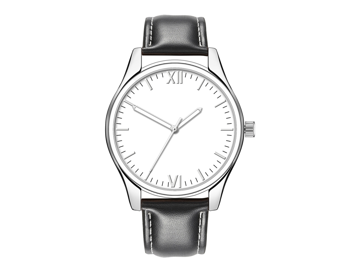 Relógio Masculino Casual com Pulseira de Couro Pu Estilo Fashion Quartz (4)