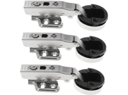 Conjunto De 3 Dobradiças Com Fechamento Suave Para Portas Vidro,
