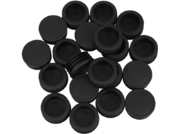 20-tampas Redondas Antiderrapantes Em Nylon Preto Para Tubos Metálicos, Pés De Móveis E Cadeiras Exterior