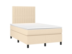 Box Spring Bed, Box Spring Beds Vidaxl Creme Tecido (120 X 190 Cm)