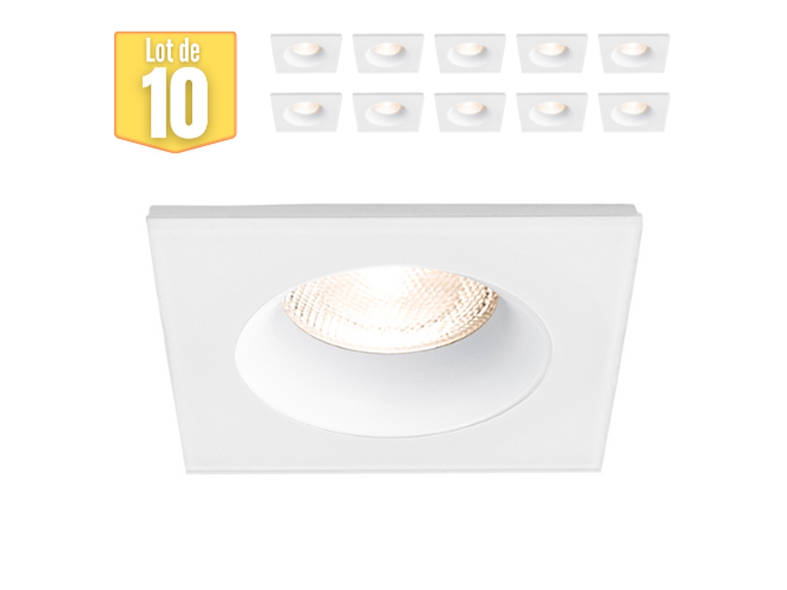 Conjunto de 10 Ligações BRAYTRON Tetra-D Quadrado Branco Fixo Comprimento e Largura 89Mm Alumínio