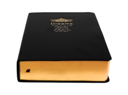 Caderno Grosso, Papel Brilhante De Alta Qualidade Com Borda Dourada, Capa Dura Em Couro Sintético Preto Macio, Ideal Para Escrever E, Perfeito