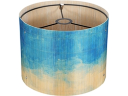 Luminária Decorativa Moderna de Bambu, Leve e Resistente, com Estampa em Aquarela, Ideal para Mesa Ou como Pendente. SFUSHOS