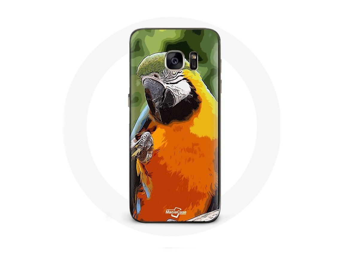 Capa para Samsung galaxy S6 edge Araras PapagaioLaranja Verde