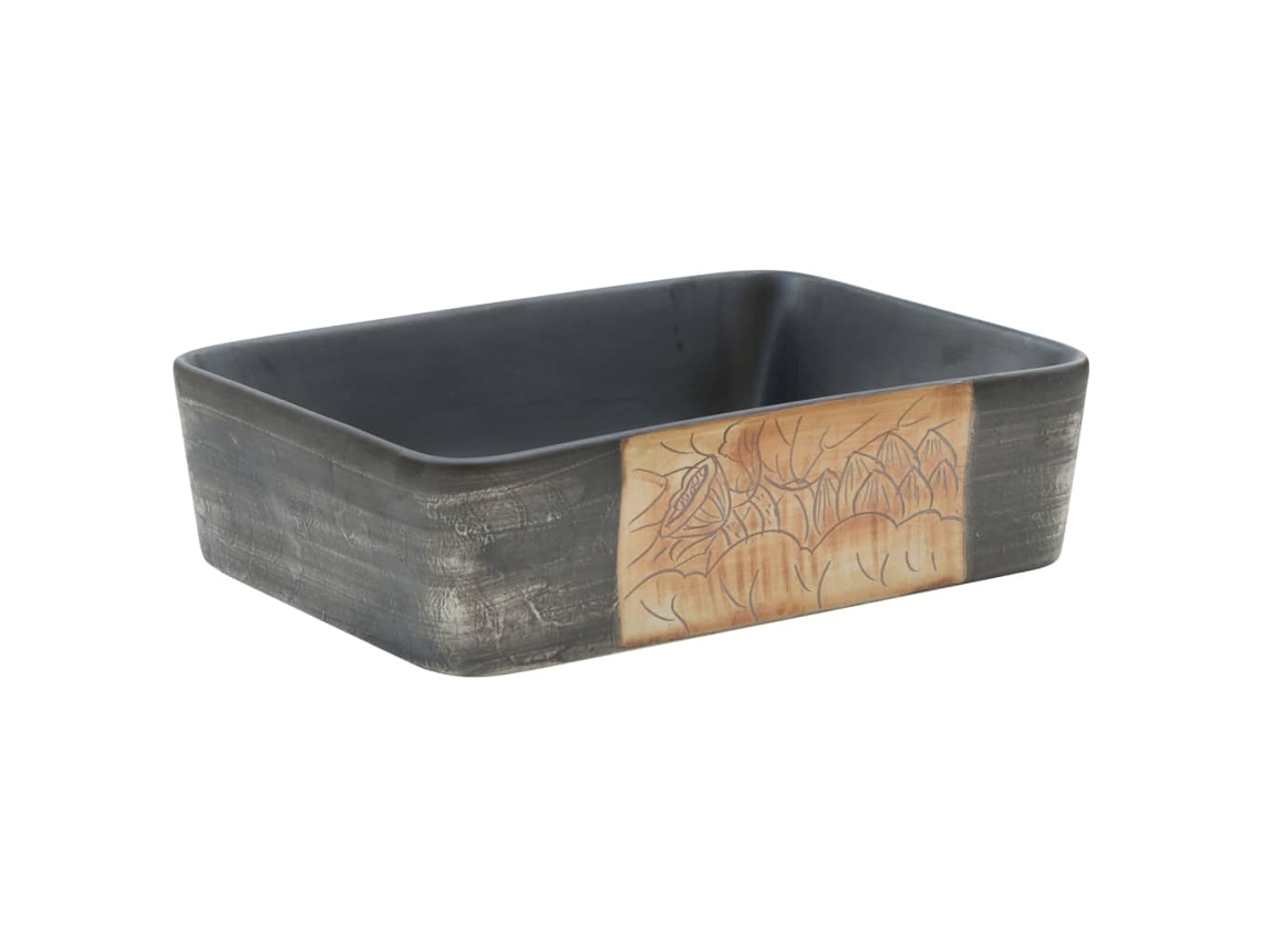 Countertop Basin, Countertop Basins Vidaxl Marrom Cerâmica (n/a)