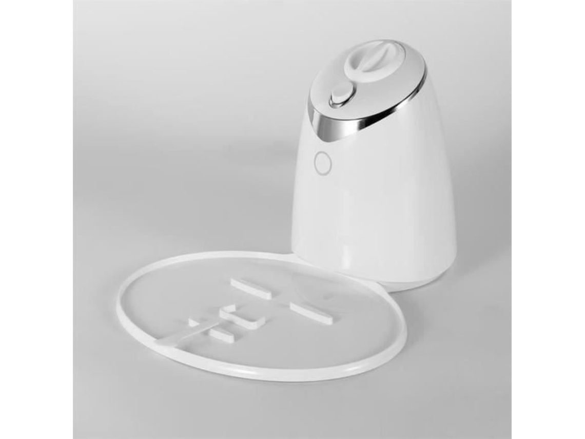 Máquina de máscara facial DIY, máscara de frutas e vegetais, voz inteligente, limpeza automática, branca S/MARCA