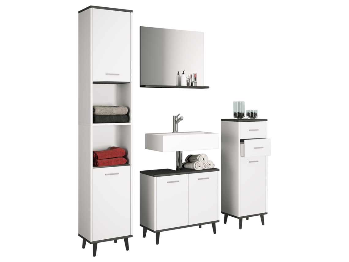 Conjunto Completo De 4 Peças De Mobiliário De Casa De Banho Landos L Vcm