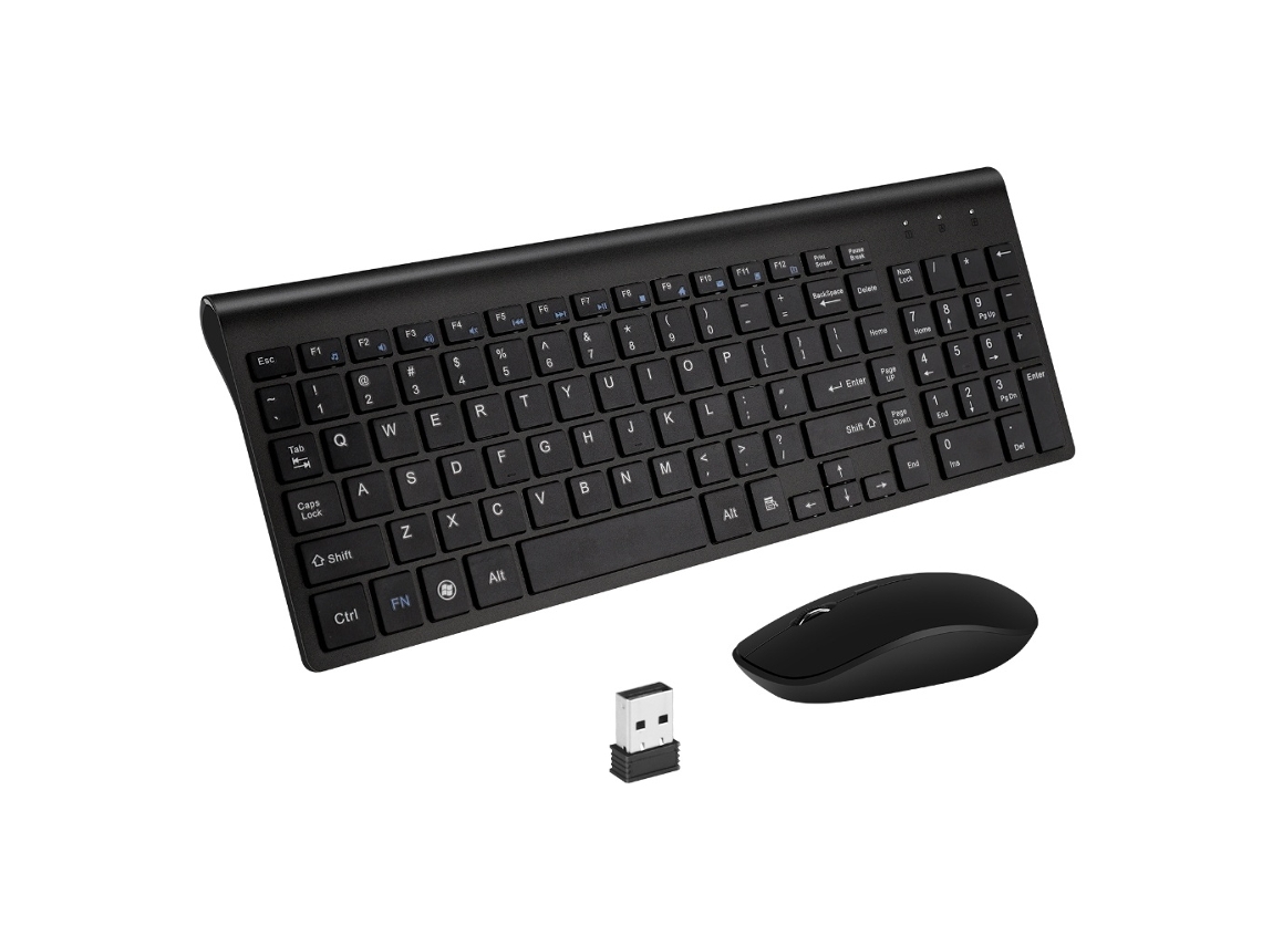 Lurelia Conjunto Teclado E Rato Sem Fios, 2.4g, Receptor Usb