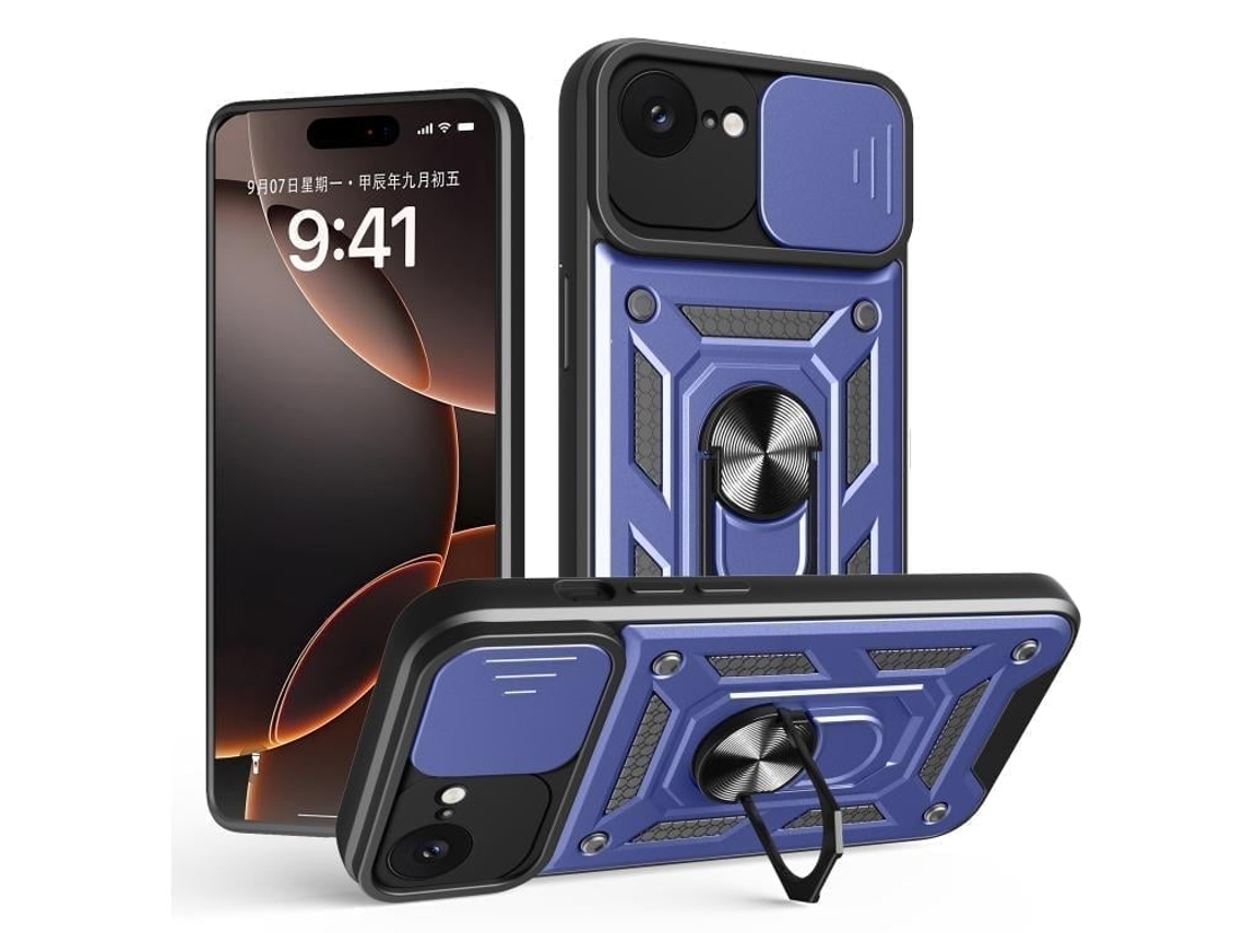 Capa Para Iphone 16e - Tampa Deslizante Para Câmera - Tpu Pc