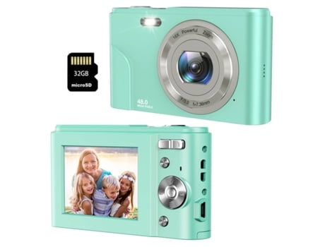 Câmera Compacta Digital VIGA EUROPE Dc311Af 48Mp Hd Resolução 2 4 Polegadas Tela 32Gb Verde