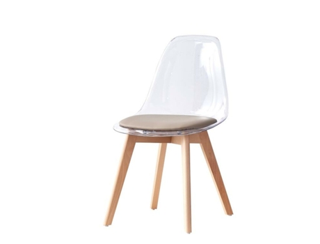 Cadeira de Sala de Jantar Dkd Home Decor Bege Mad.