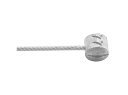 1X19 T-Nipple 76 Galvanizado com T-Nipple 76 Cabo Freio Prateado 2250 Mmelvedes