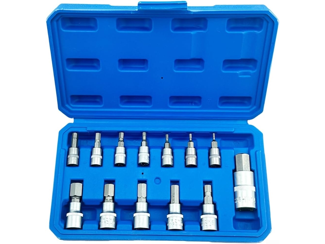 De 13 Em Aço Liga Com 1/4", 3/8" E 1/2" Para Chaves H2-h14, Inclui