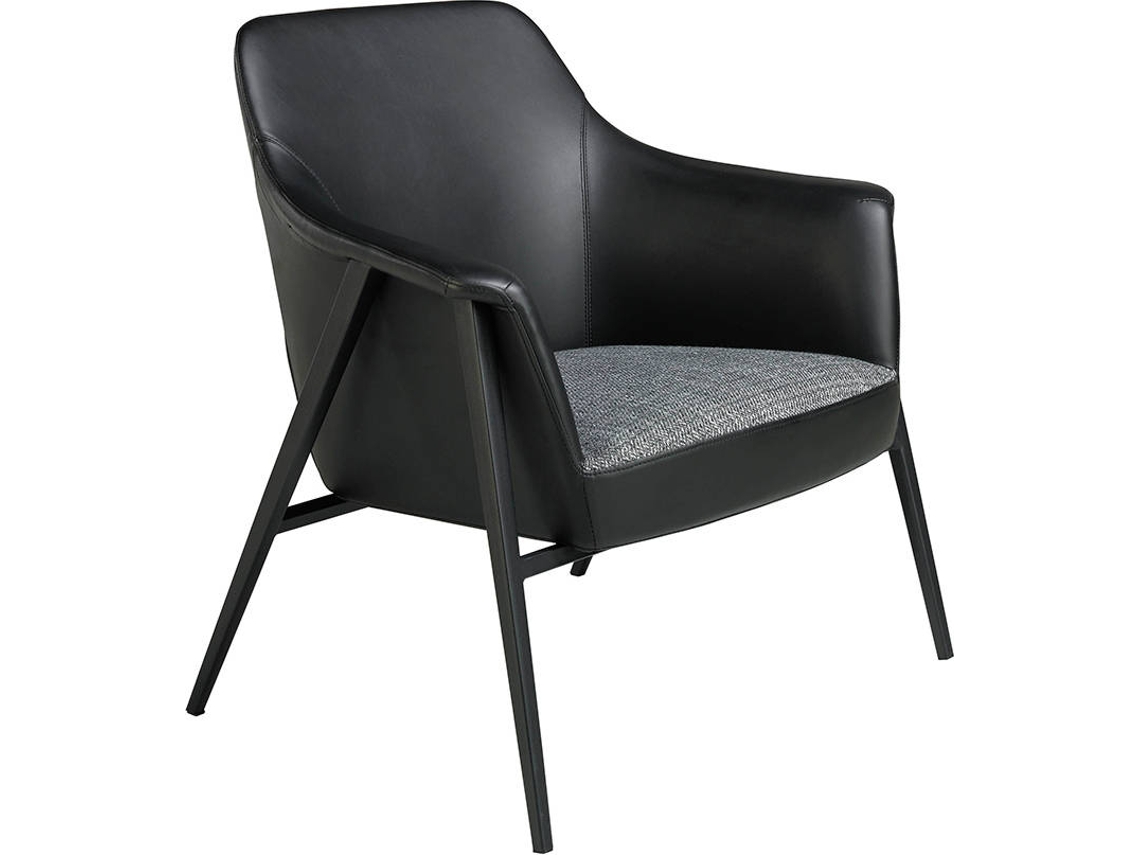 Poltrona ANGEL CERDÁ S.L. 5080 (Preto, Cinzento - Aço inoxidável, Poliuretano - 80 x 72 x 79 cm)