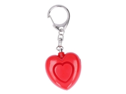 Alarma Antirrobo Recargable Linjou 125db Abs Corazón para Niñas Ancianos Estudiantes Rojo