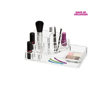 Organizador de cosméticos de maquiagem 8 compartimentos Organizador de beleza acrílico