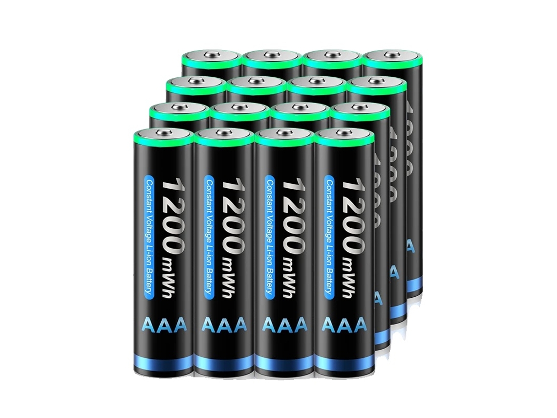 Bateria De Lítio Aaa Recarregável, Capacidade De 1200mwh, Ideal Para Câmera E Lanterna,16pcs Aaa Oem
