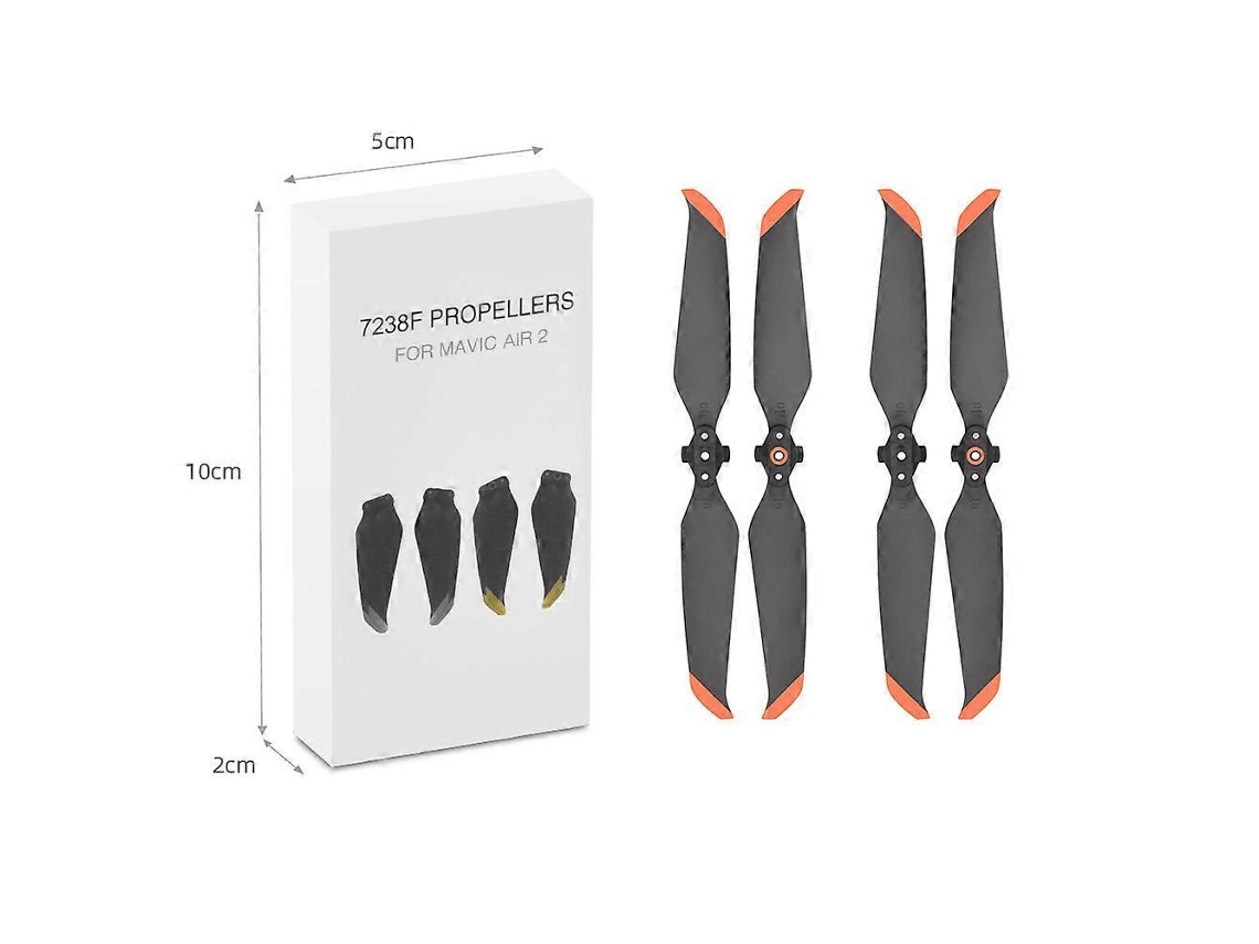 Omni hélices Laterais Laranjas para Dji Majesty Air 2s, 2 Pares na Caixa, Design Perfeito e Material Premium