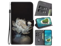 Capa Carteira Para Apple Iphone 17 Pro - Flor Branca