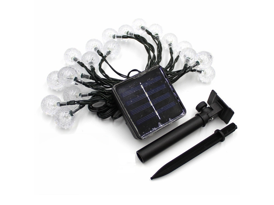 Luzes Solares de Jardim 100 Peças Led 39 Pés 8 Modos Bola de Cristal Ao Ar Livre Terraço Gramado Casamento Feriado