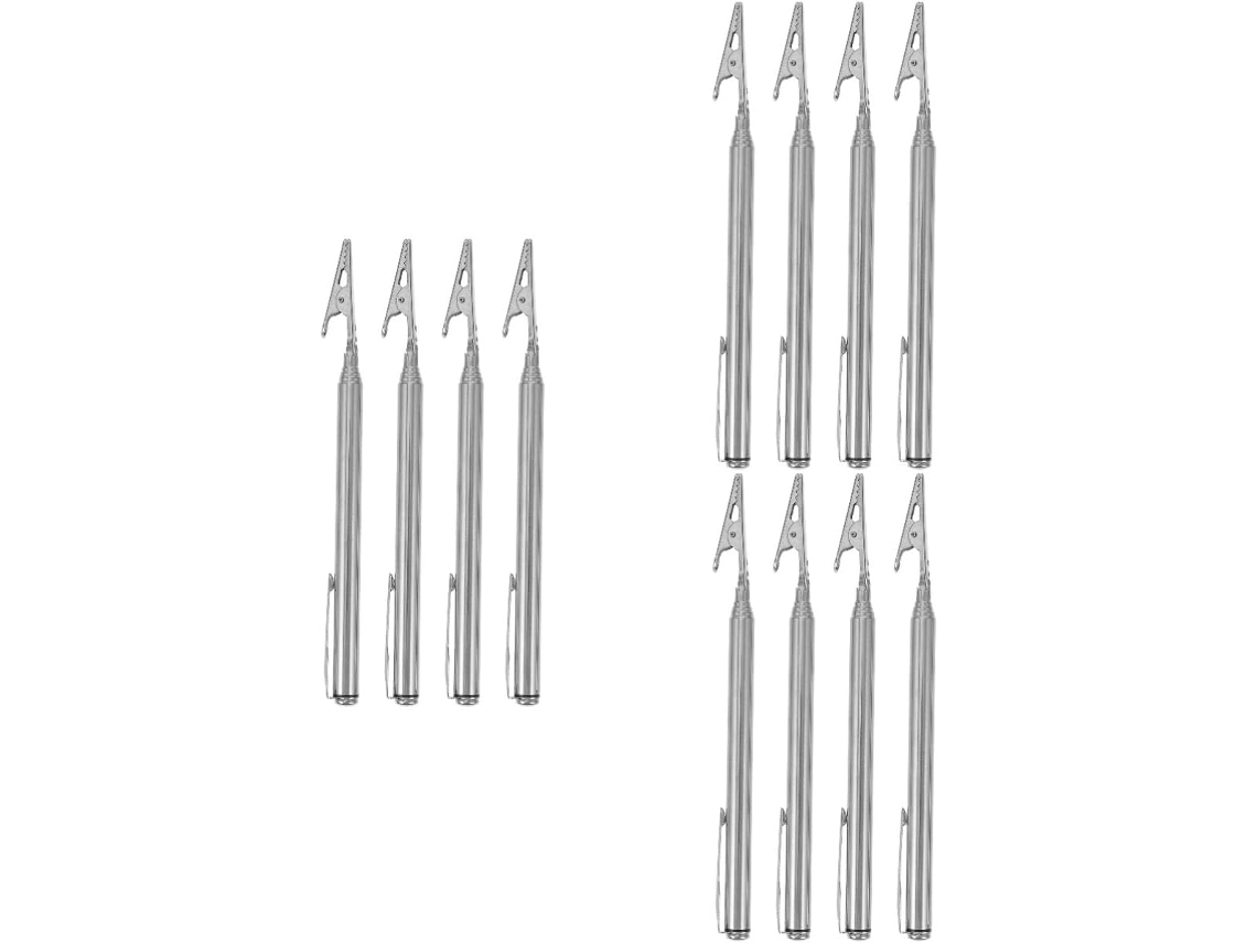 Conjunto de 12 grampos telescópicos ajustáveis Hemobllo, clipes de fixação para placas Jacaré, práticos e duráveis.