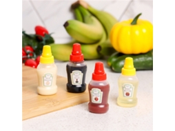 Mini Frascos Squeeze, Frascos de 25ml para Condimentos, Recipientes Ecológicos e Comestíveis MDUG (4 Unidades)