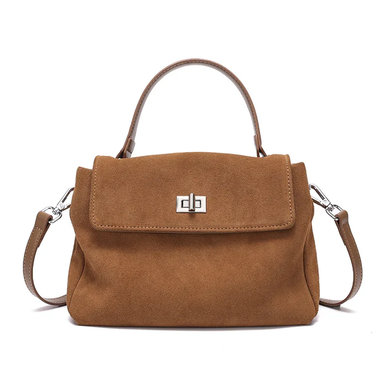 (1506-marrom) Nova Bolsa De Camurça 2026, Bolsa Feminina De Luxo De Grife