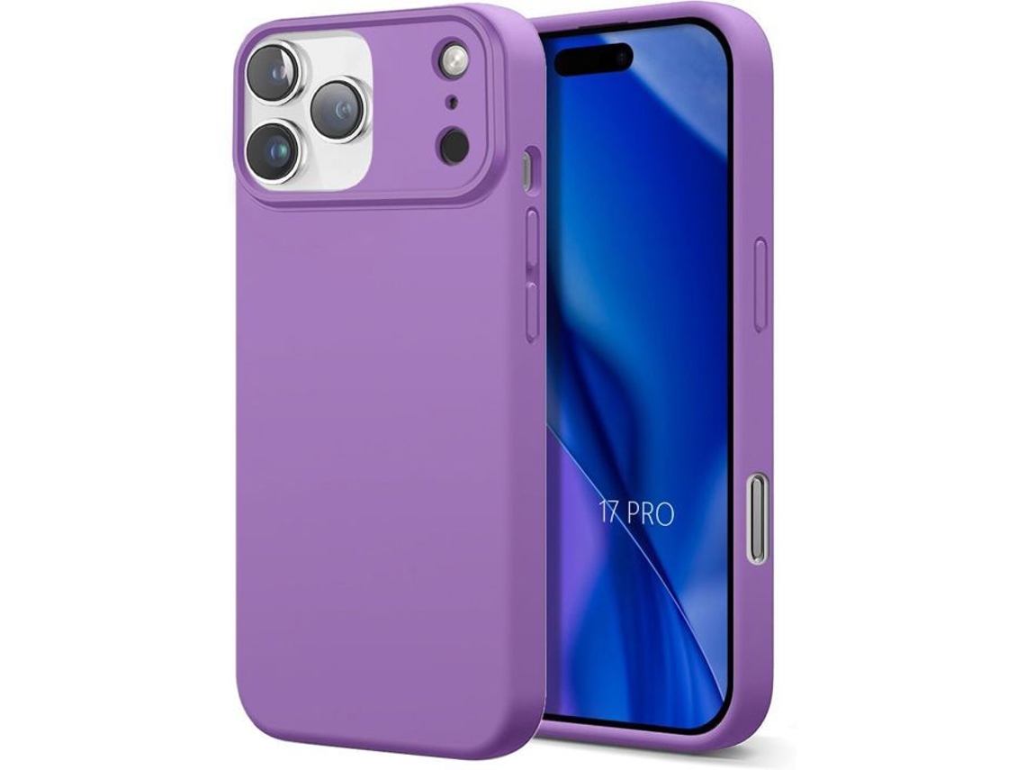 Capa Para Celular - Booling - Iphone 17 Pro - Silicone Líquido Fino - Roxo - Resistente A Arranhões