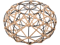 Luminária Decorativa de Ferro Trançado e Corda, Sem Rebarbas, Estilo Rústico Grande, para Pendurar na Sala de Estar Ou no Quarto. SFUSHOS