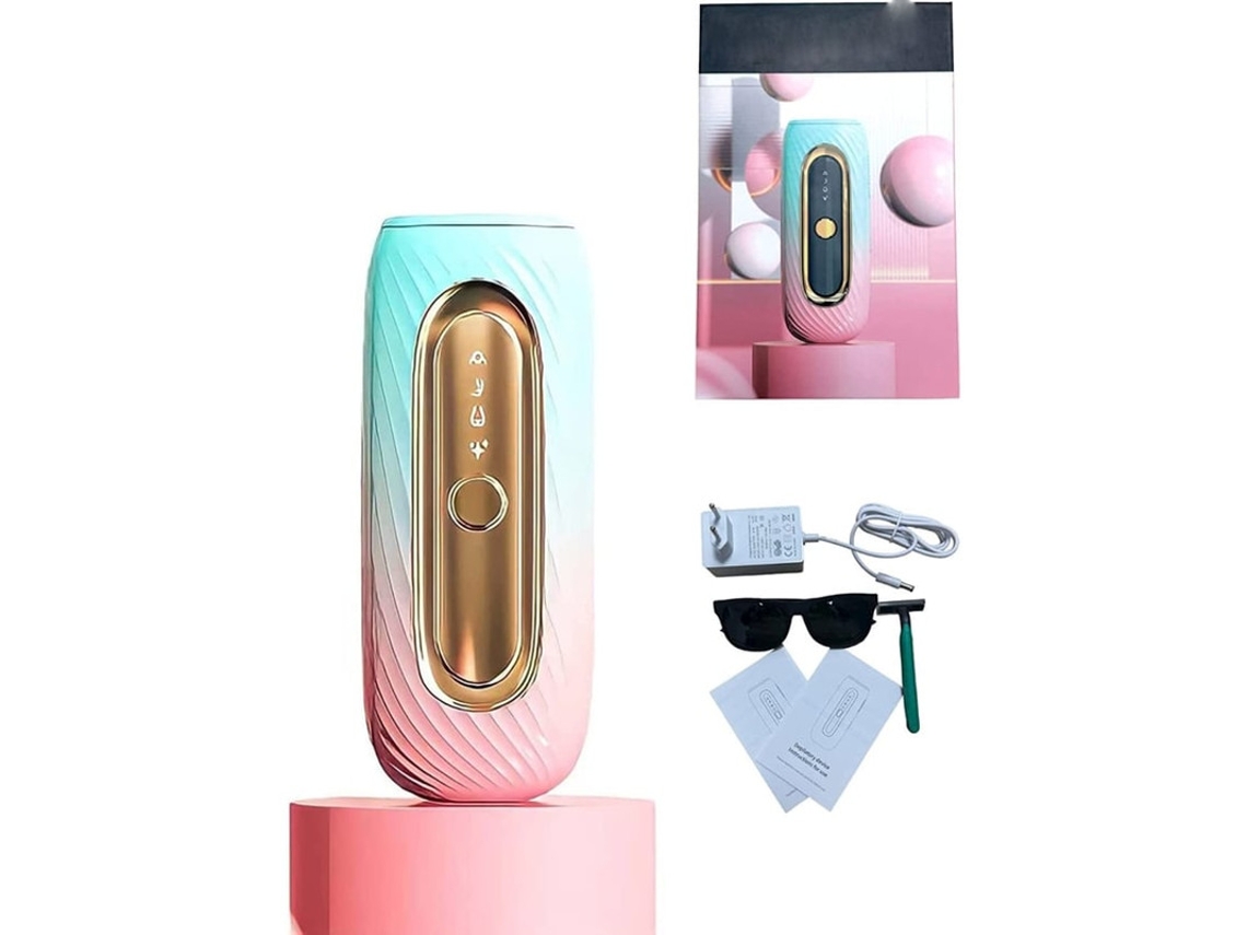 Depilação De Remoção De Pêlos Ipl Intenso Com Luz Pulsada Ipl Com Rejuvenescimento Para Uso Semi Permanente Para Corpo E Face Yizhood (rosa)