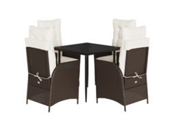 Garden Dining Set, Garden Dining Sets Vidaxl Marrom Rattan / Vime (80 X 80 X 74 Cm)