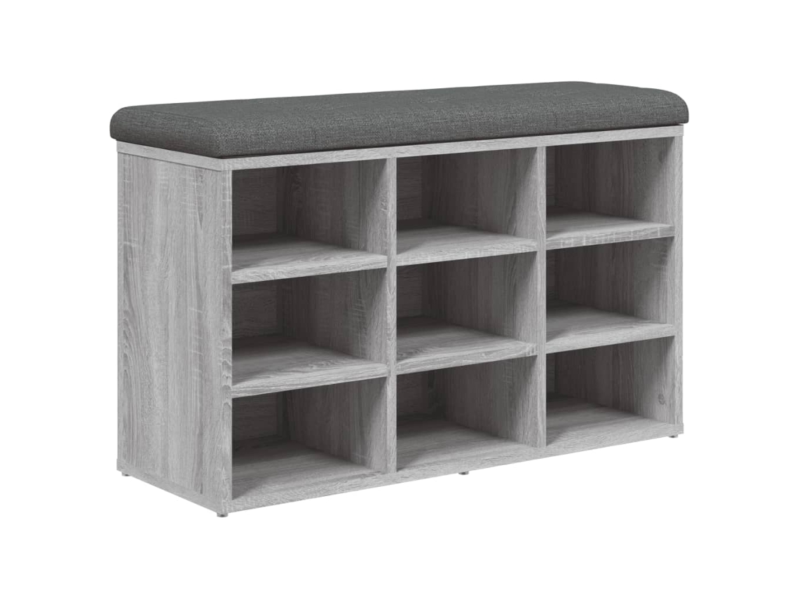 Shoe Bench, Shoe Benches Vidaxl Cinzeto Madeira Processada (82 X 32 X 50 Cm)