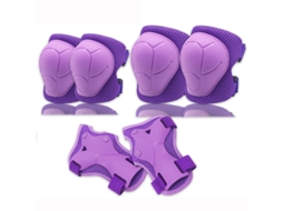 Conjunto de seis peças de proteção para Joelhos e cotoveleiras, roxo AQUAFORGE