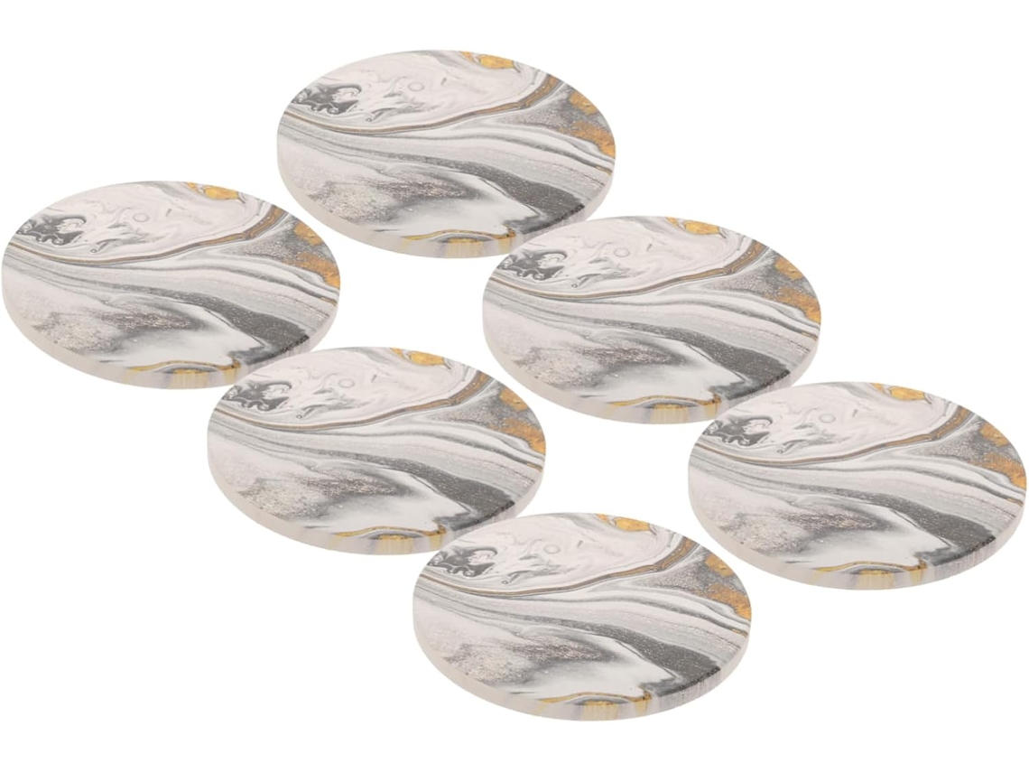 Conjunto De 6 Porta Copos Redondos Para Copos E Xícaras De Chá. Aquaforge